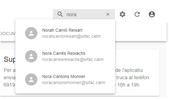 Captura de pantalla SIFAC