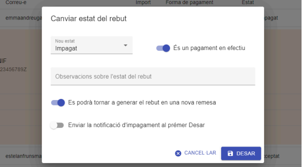 Captura de pantalla SIFAC